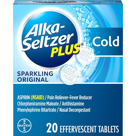 ingredients in alka seltzer plus cold|More.